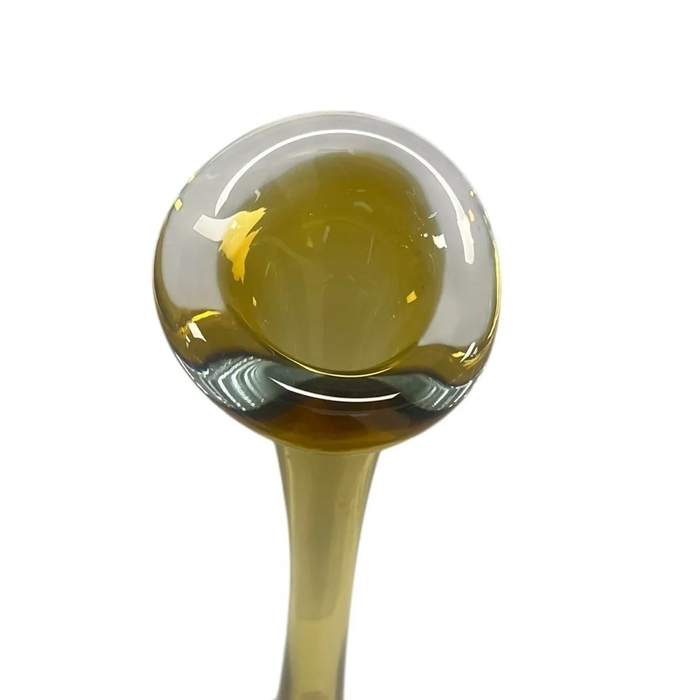 Aseda Sweden Footed Swung Glass Bud Vase Vintage Bullicante Controlled Bubble - Picture 2 of 6